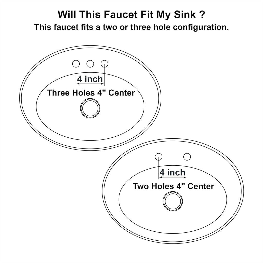 Two Handle Bathroom Faucet Oil Rubbed Bronze Bathroom Lavatory Sink Faucet 3 Hole with Pop up Drain Assembly, Classic 4 Inch Centerset with 360° Swivel Spout,2 Pack,F-0048-ORB