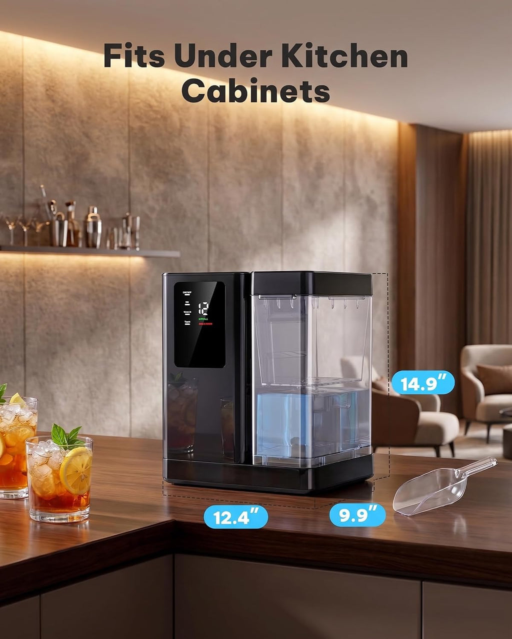Silonn Countertop Nugget Ice Maker, 40 Lbs Daily Ice Production with 3L Removable Water Tank, Self-Cleaning Pebble Ice Machine, 12H Timer, Quiet 40 dB Operation for Home, Office & Parties