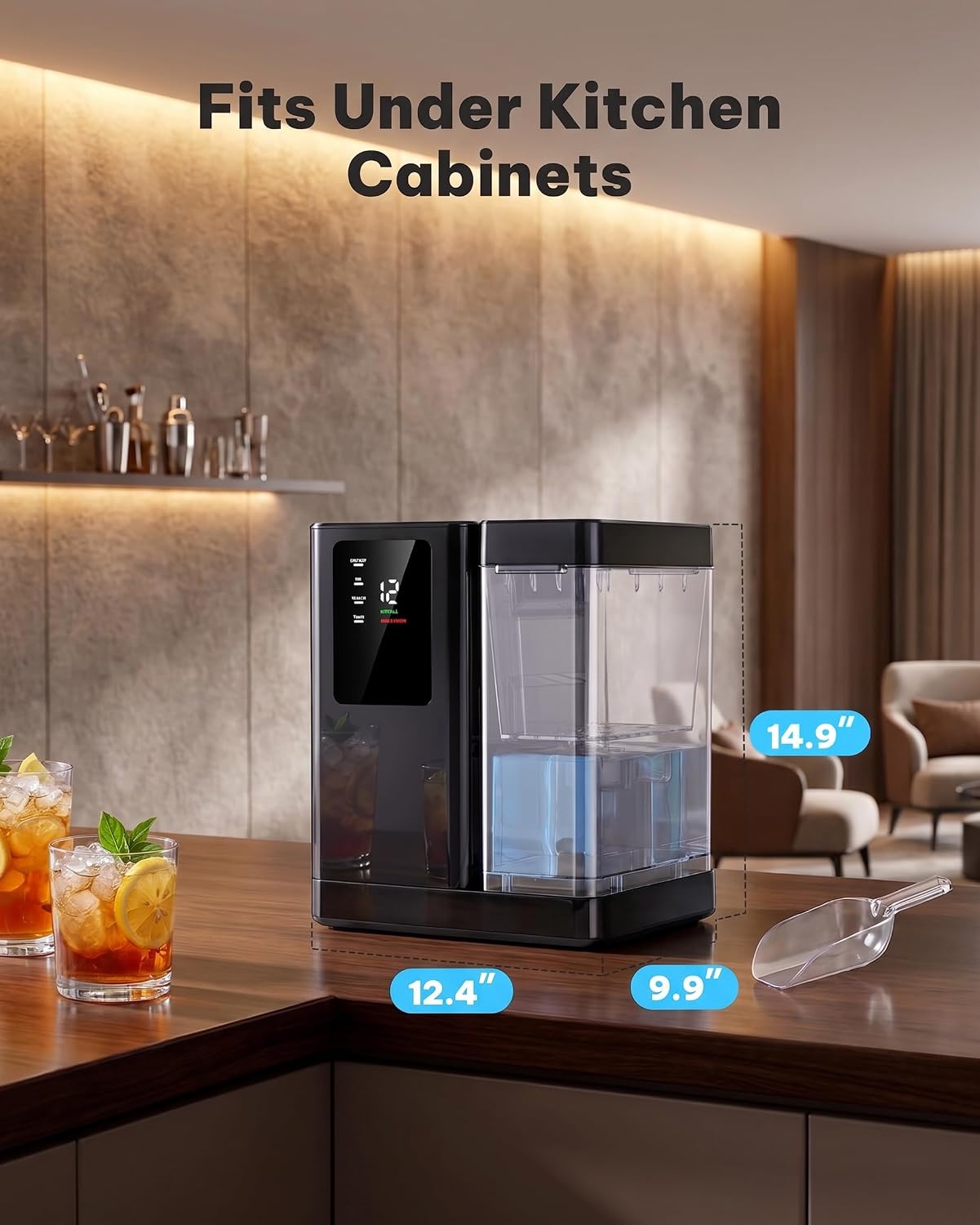 Silonn Countertop Nugget Ice Maker, 40 Lbs Daily Ice Production with 3L Removable Water Tank, Self-Cleaning Pebble Ice Machine, 12H Timer, Quiet 40 dB Operation for Home, Office & Parties