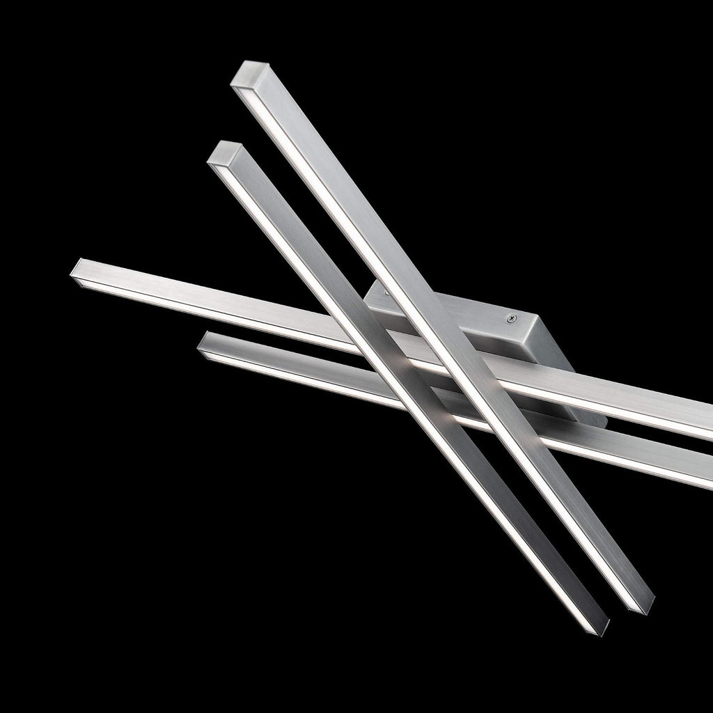 WAC Lighting dweLED, Parallax 32in LED Flush Mount 3-CCT 2700K-3000K-3500K Set to 3000K in Brushed Nickel