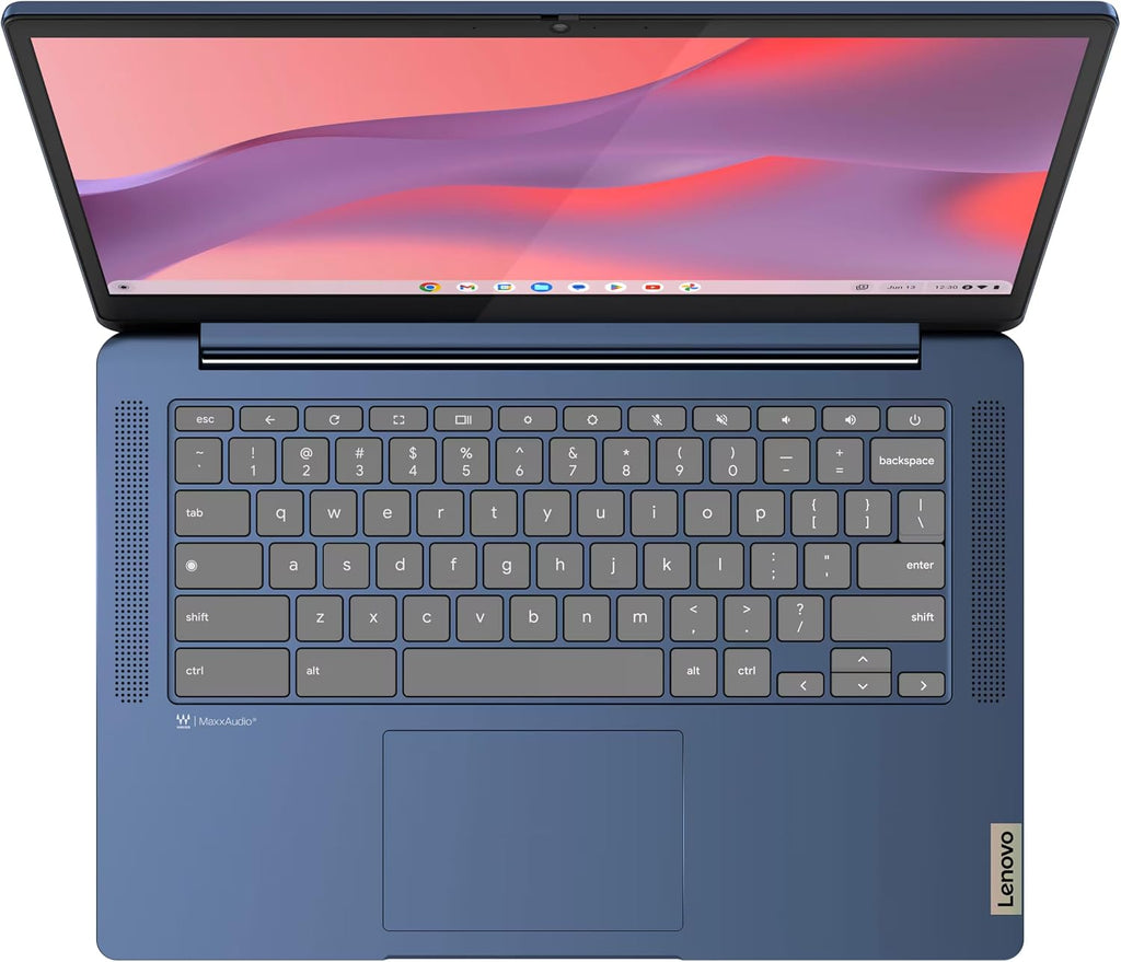 Lenovo Flagship Chromebook, 14'' FHD Touchscreen Slim Thin Light Laptop Computer, 8-Core MediaTek Kompanio 520 Processor, 4GB RAM, 64GB eMMC, WiFi 6,Chrome OS, Abyss Blue, w/USB Flash Drive