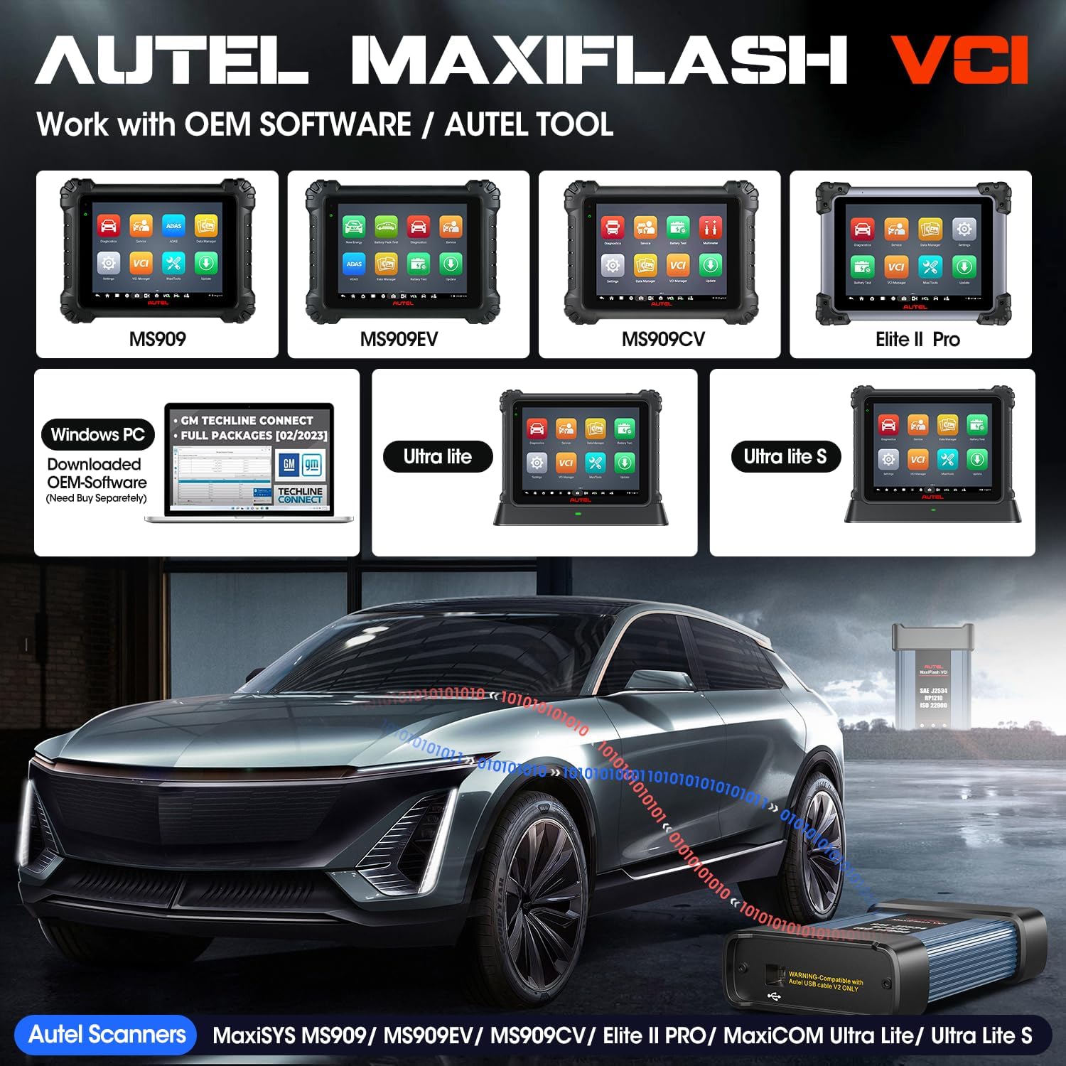 Autel J2534 Pass-Thru Programmer, 2026 MaxiFlash Jbox VCI OEM Programming Diagnostic Tool 2.0V of MaxiFlash Elite, SAE J-2534 CAN FD DoIP D-PDU RP1210, Work with OE Tools & MaxiSYS Elite II PRO MS919