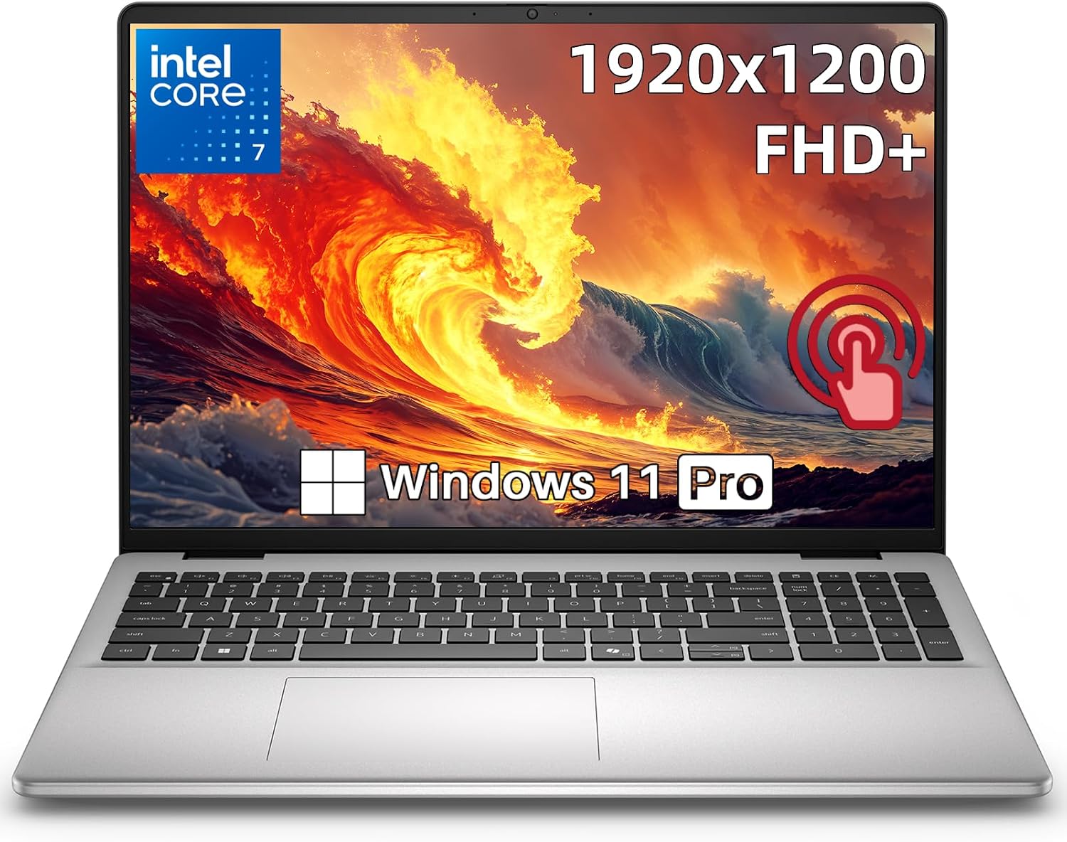 Dell 16 DC16251 Touchscreen Laptop, 16.0-inch 16:10 FHD+ Touch Display, Intel Core 7 150U Processor, 32 GB DDR5, 1 TB SSD, Backlit Keyboard, Fingerprint Reader, Business & Student, Windows 11 Pro