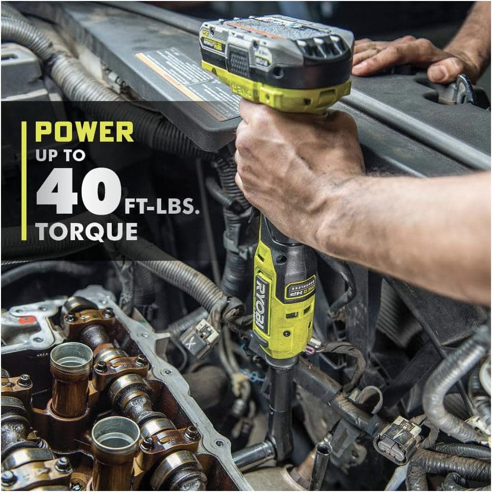 RYOBI ONEAND HP 18V BRUSHLESS Cordless 1/4 in. Extended Reach Ratchet Tool ONLY PBLRC01B