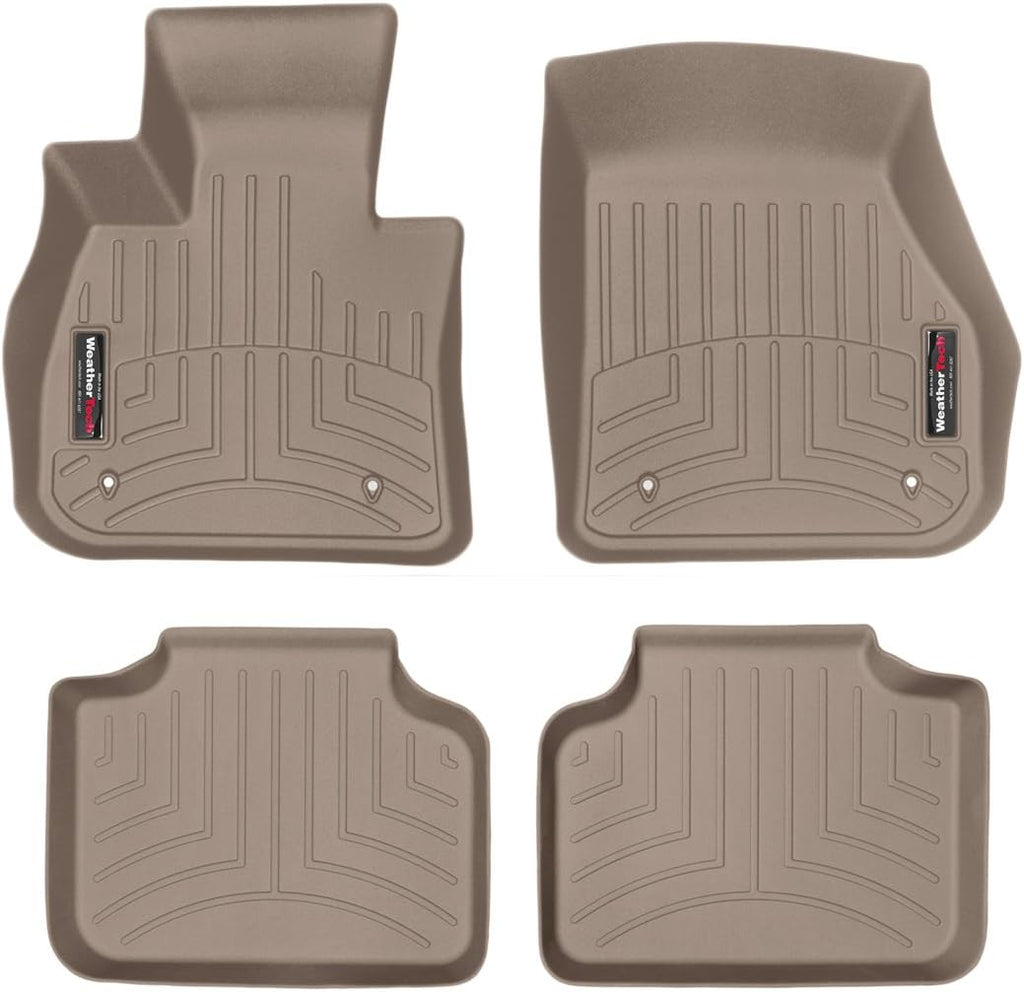 WeatherTech Custom Fit FloorLiners for BMW X2 28i, X2 M35i, X1 28i - 1st & 2nd Row (458811-457482), Tan