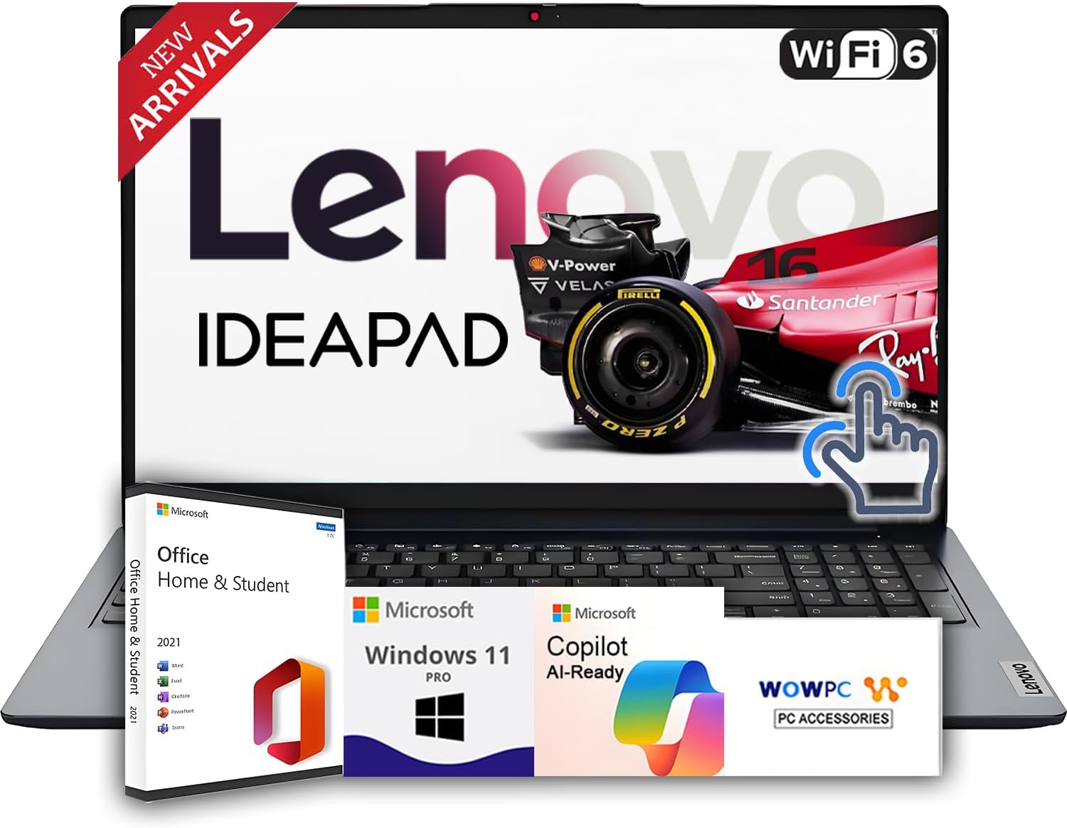Lenovo New 15.6' Touchscreen Business and Student Laptop(2025/2026 Edition), Intel Core i5-1335U(Outperforms i7-1255U), 16GB RAM, 512GB SSD, Ultra Slim Design, Long Battery Life, Windows 11 Pro, WOWPC
