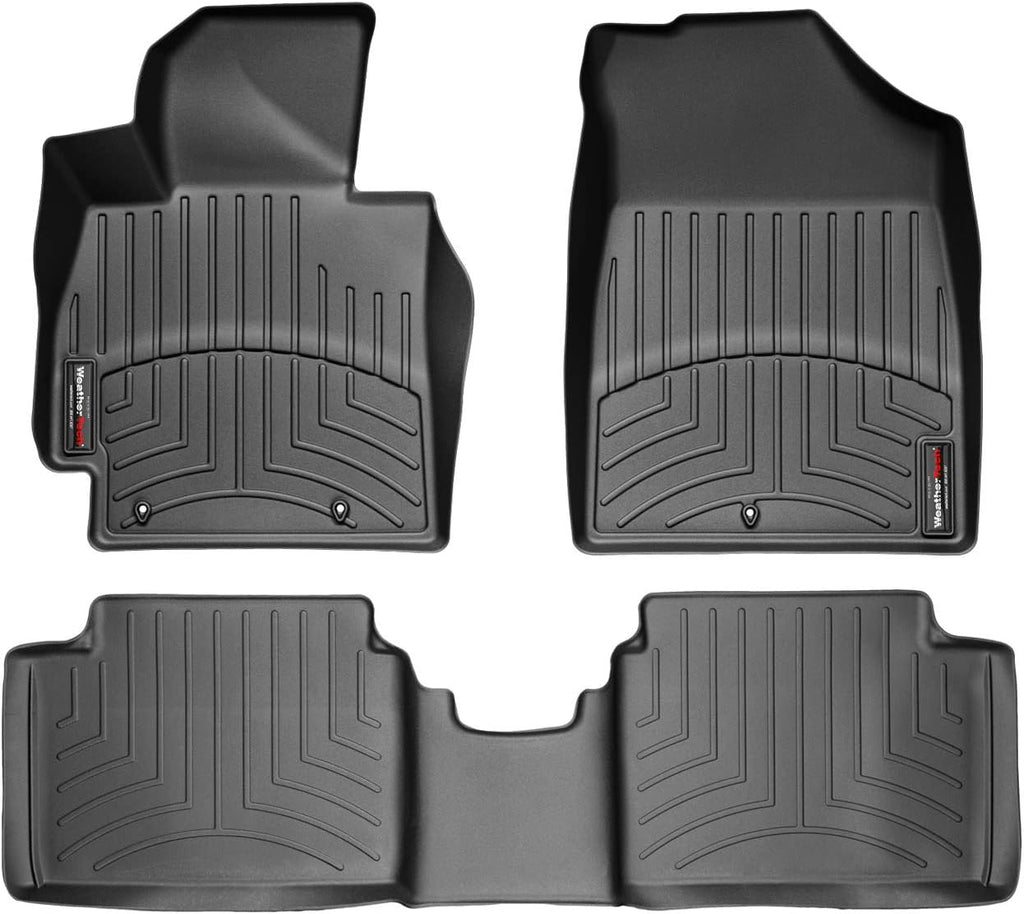 WeatherTech Custom Fit FloorLiners for Hyundai Veloster - 1st & 2nd Row (44342-1-2), Black