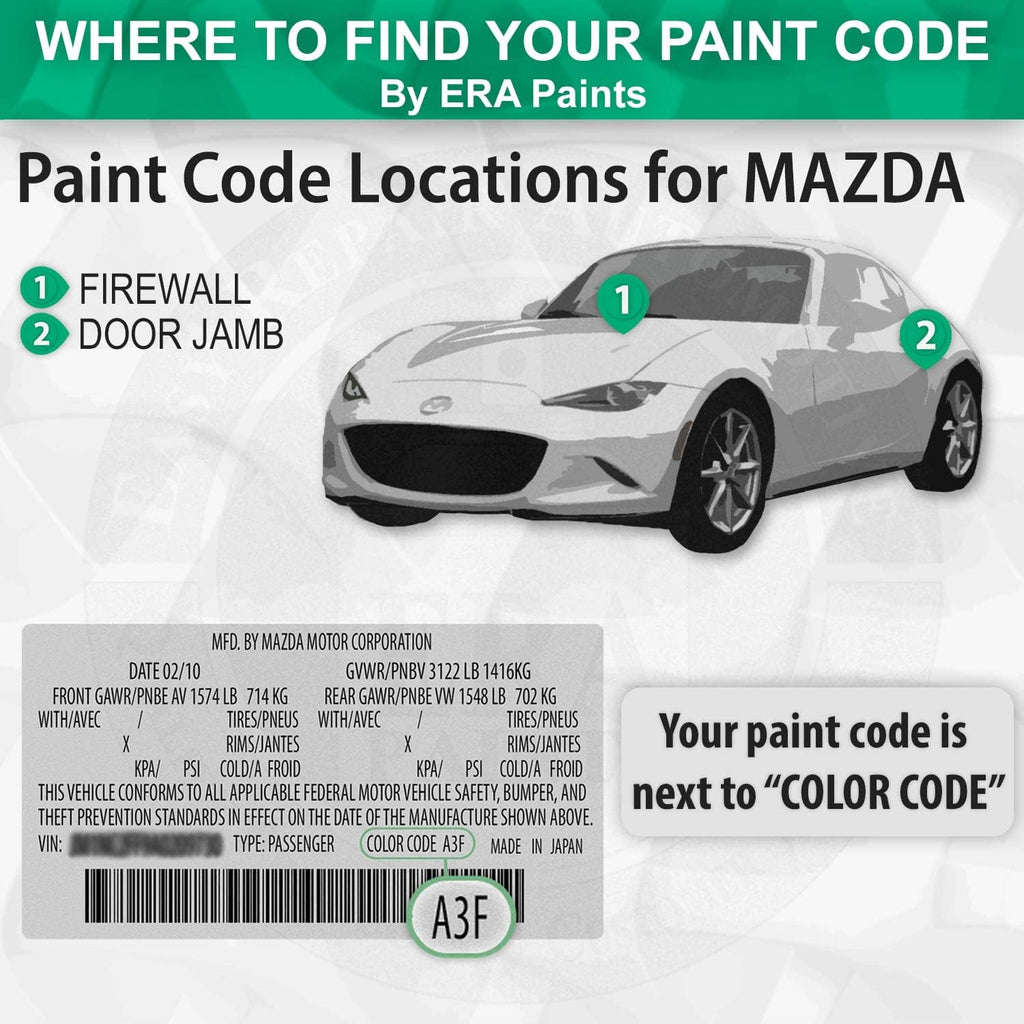 ERA Paints A4A - True Red for MAZDA Exact Match Automotive Touch Up Paint Spray - 2K Pro Kit