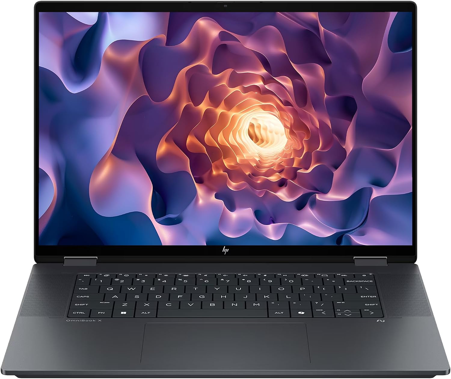 HP OmniBook X Flip Next Gen AI 16 Laptop, Intel Ultra 9-288V, 32 GB LPDDR5x RAM, 2 TB SSD PCIe, 16' 3K (2880x1800) Touchscreen, Intel Arc 140V, Backlit Keyboard, W11 Home, Eclipse Gray+Traix Mousepad