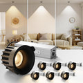 3 Inch Recessed LED Light, Dimmable Recessed Lights with J-Box, 3CCT Trimless Soffit Canless Light 3000-6000K Selectable, 12W 1300LM Black Recessed Lighting for Living Room,Kitchen (6 PCS)