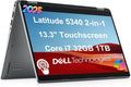 Dell Latitude 5340 2-in-1 Business Laptop (13.3' FHD Touchscreen, Intel Core i7-1365U vPro, 32GB DDR5 RAM, 1TB SSD) Backlit, 1080p Webcam, 2 x Thunderbolt 4, Latitude 5000, Win 11 Pro w/ Copilot, Gray