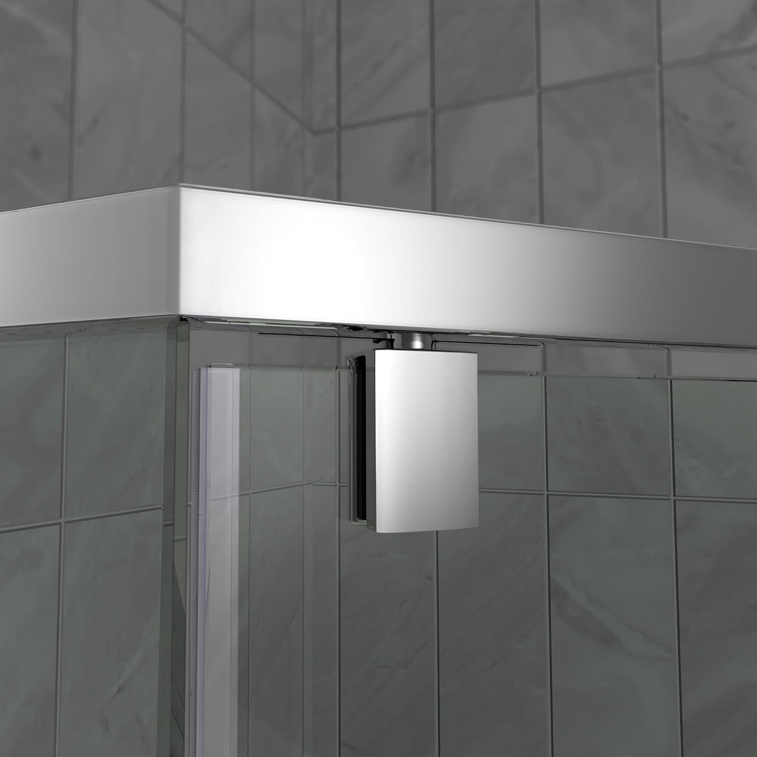 DreamLine Prism 42 inch D x 42 inch W x 74 3/4 inch H Frameless Neo-Angle Pivot Shower Enclosure in Matte Black with White Shower Base Kit