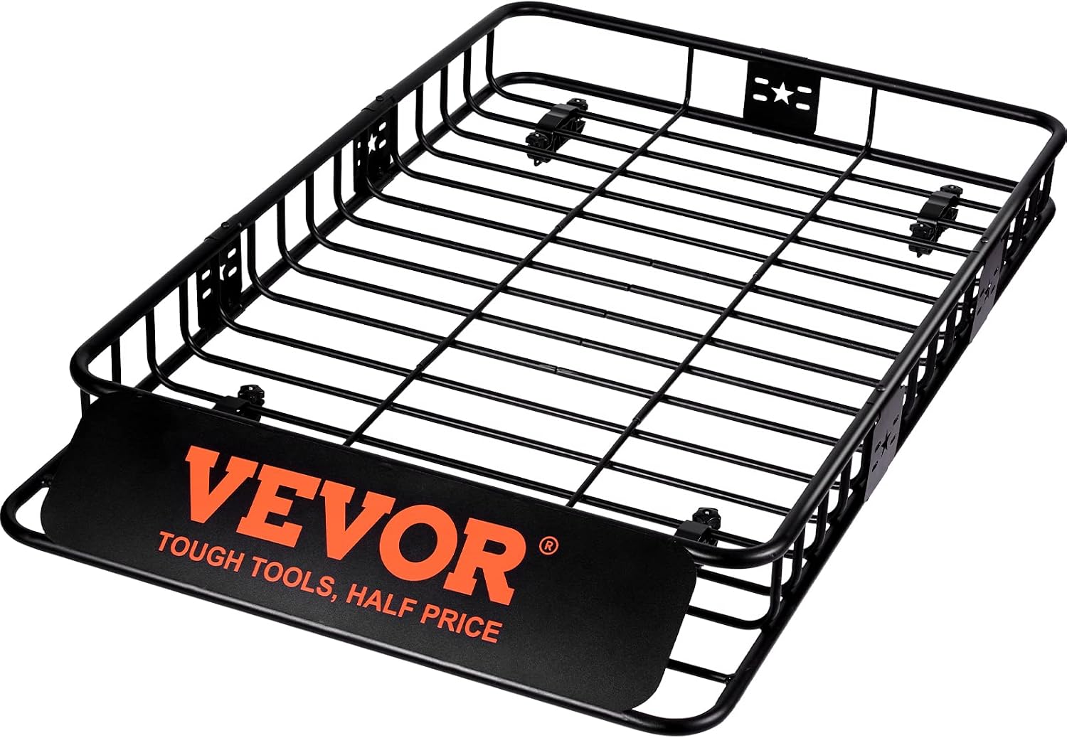 VEVOR Roof Rack Cargo Basket, 64' x 39' x 6' Rooftop Cargo Carrier with Extension, Heavy-Duty Steel 200 LBS Capacity Universal Roof Rack Basket, Luggage Holder for SUV, Truck