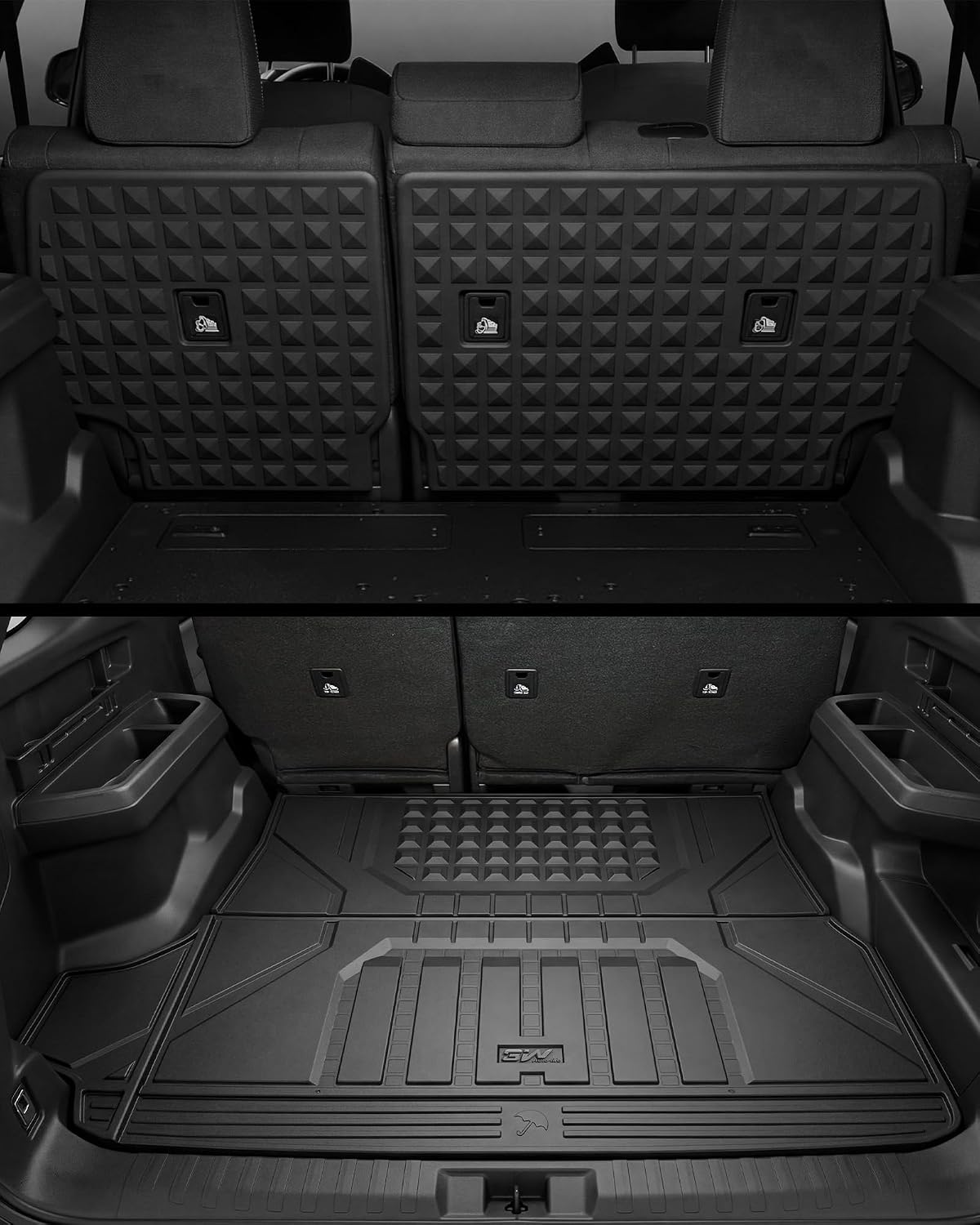 3W Floor Mats & Carpets for Toyota 4Runner 2025 2026 5 Seats(Not fit Hybrid), All Weather TPE Custom Fit Floor Liner & Trunk Mat & 2nd Row Under Seat Mat & Backrest Mat for 4 Runner Full Set