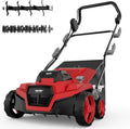 36V 15' Brushless Cordless Electric Dethatcher and Scarifier Compatible with Milwaukee 18V Battery(Tool Only), w/12Gal Thatch Collection Bag, 5-Depth Adjustment, Quick-Fold, Walk Behind for Lawn Care