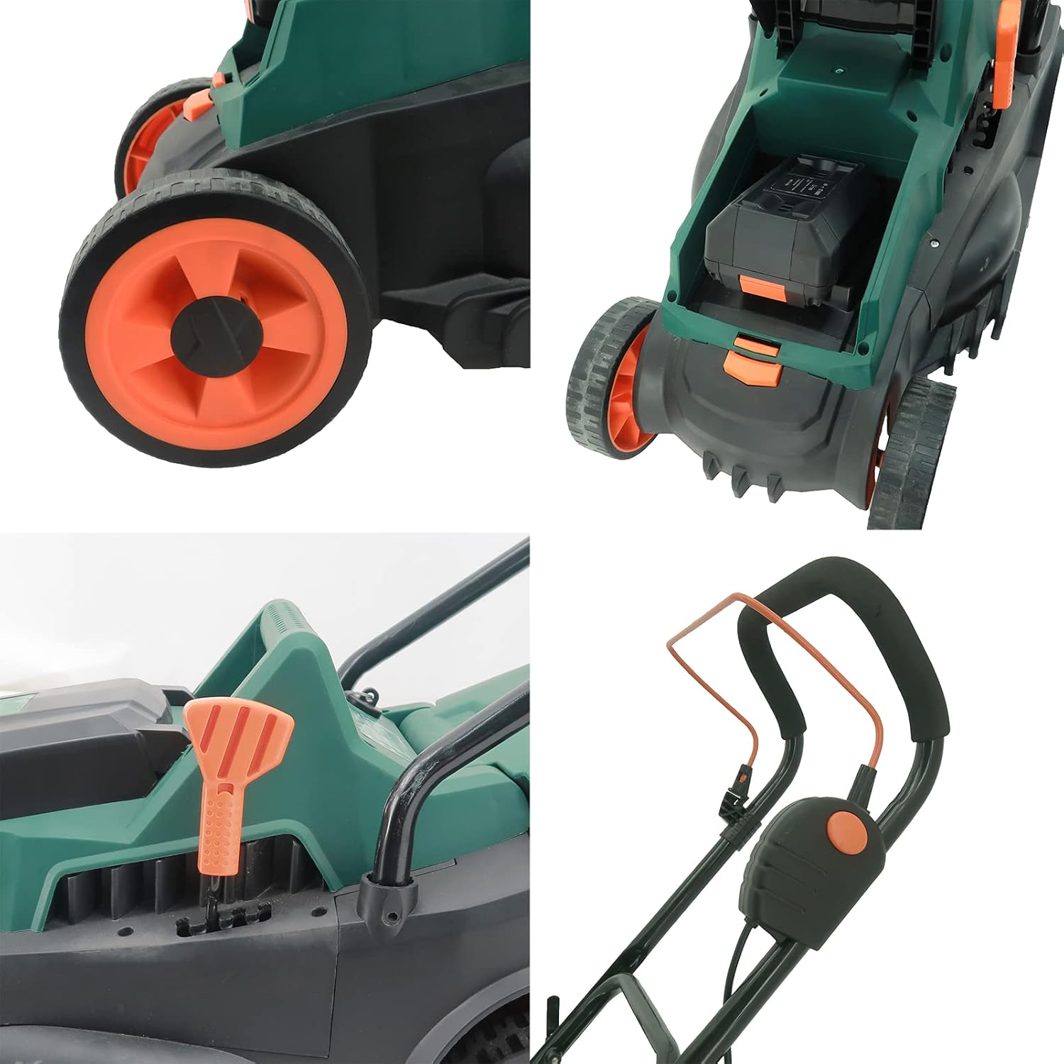 40V Lithium-Ion Electric Lawn Mowers Portable Cordless Self-propelled Lawn Mowers with 4 Adjustable Cutting Heights,25L Bagging Machines