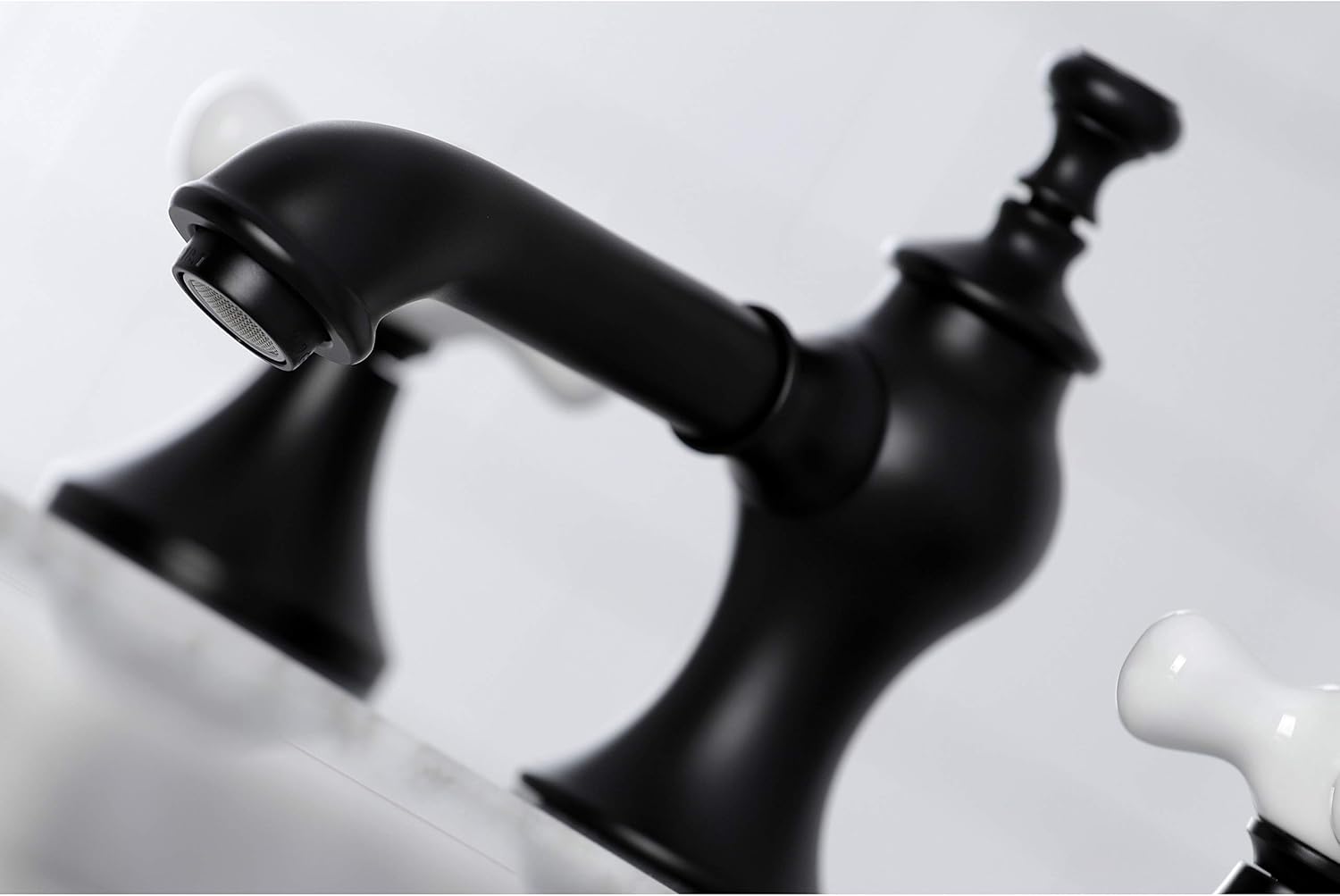 Kingston Brass KC7060PX Vintage 8 in. Widespread Bathroom Faucet, Matte Black