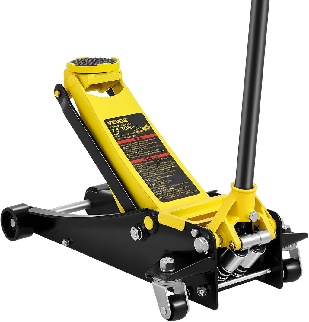 VEVOR 2.5 Ton Low Profile, Heavy-Duty Steel Racing Floor Jack with Dual Pistons Quick Lift Pump, Lifting Range 3.64'-19.49'
