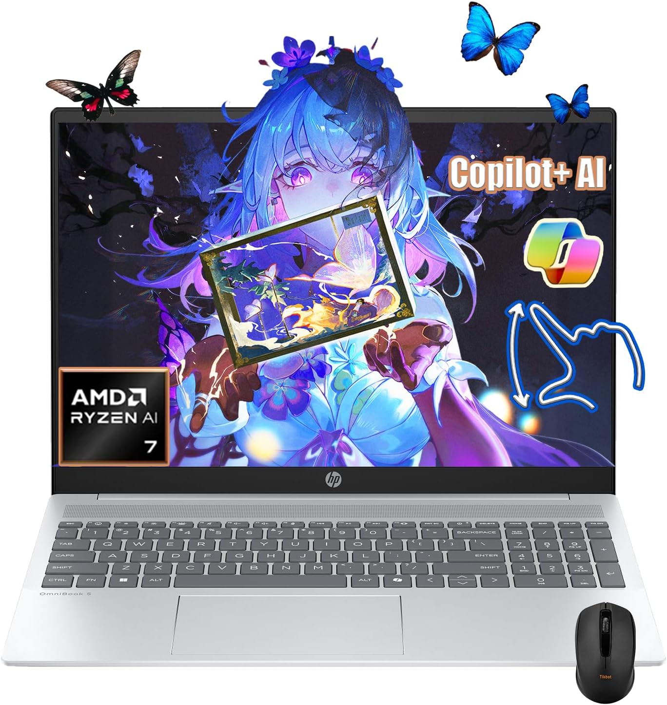 HP 2025 Business AI Laptop | 16' 2K(1920 x 1200) Touchscreen | AMD Ryzen AI 7 350 | 32GB RAM, 1TB SSD | Backlit Keyboard | Copilot | FHD Webcam | Windows 11 | Computadora Portátil | W/Mouse