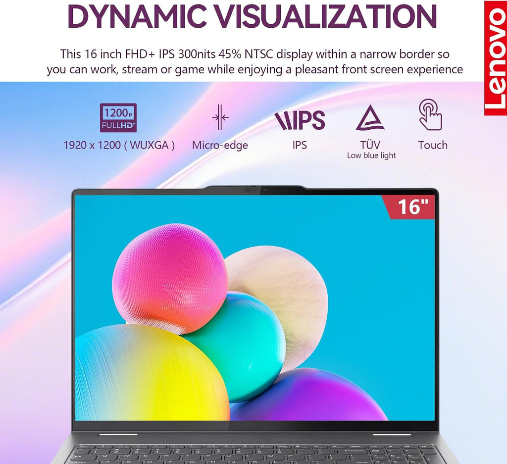Lenovo 2025 Yoga 7 2 in 1 Laptop Touchscreen, 16' FHD+ 360 Foldable Touch Screen Convertible, Intel 12-Core Ultra 7, Windows 11 Pro|Backlit 10-Key|FP|16GB DDR5 RAM 1TB SSD+512GB PSSD