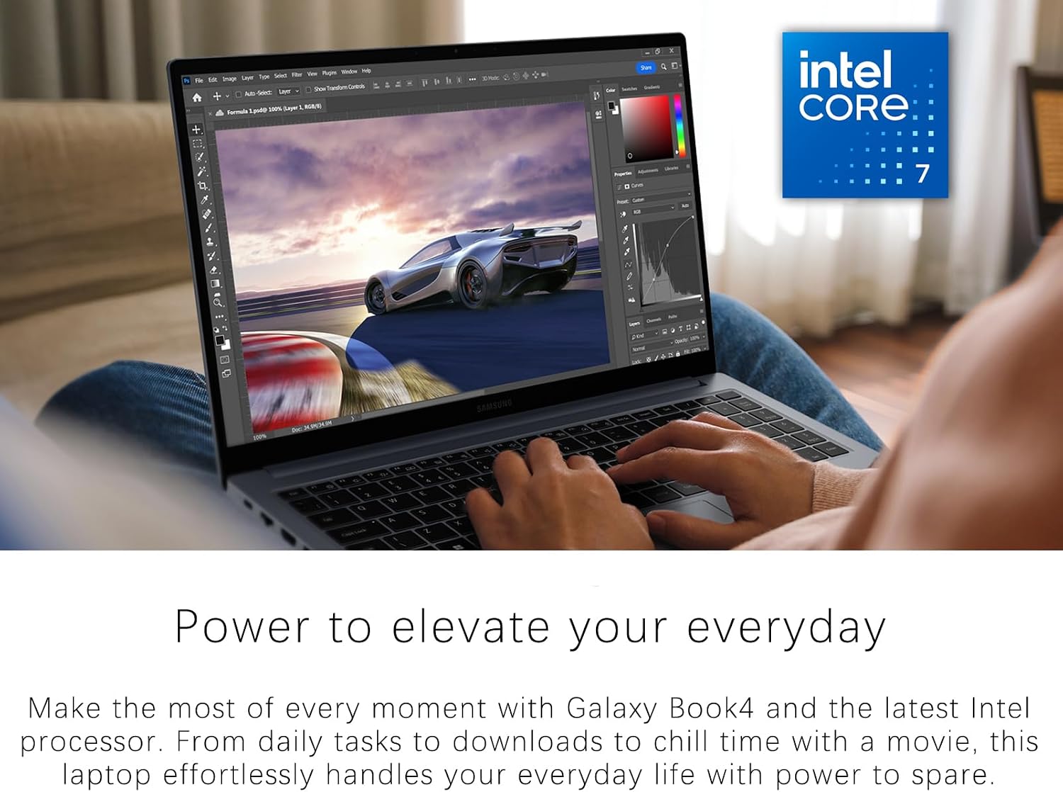 Samsung Galaxy Book4 Business Laptop Copilot AI PC, 15.6 FHD Display, Intel 10-Core 7 150U Processor, 16 GB RAM, 512 GB SSD, Backlit Keyboard, Fingerprint, Wi-Fi, Bluetooth, HDMI, Windows 11 Pro