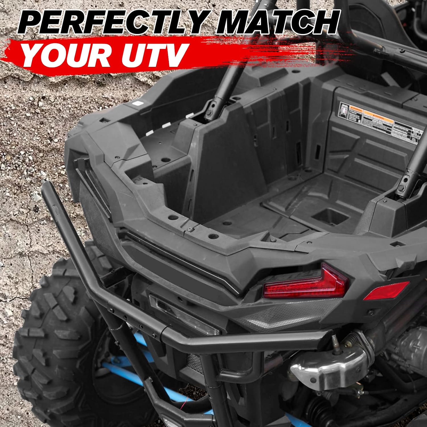 A & UTV PRO Right Side Rear Box Section for 2014-2023 Polaris RZR XP 1000/4 1000/Turbo - Combined Trunk Bed Storage Carrier Luggage Accessories, Replace OEM 5454270, RH, Black