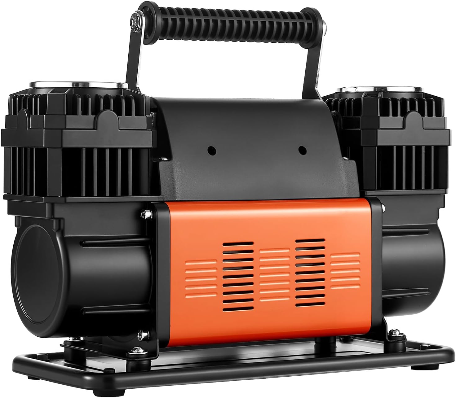 VEVOR Dual-Cylinder Heavy Duty Air Compressor, 10.6CFM Portable Tire Inflator, 12V 150PSI Offroad Air Pump with Digital Pressure Gauge & Adapters for Truck Car SUV 4 x 4 Vehicle RV