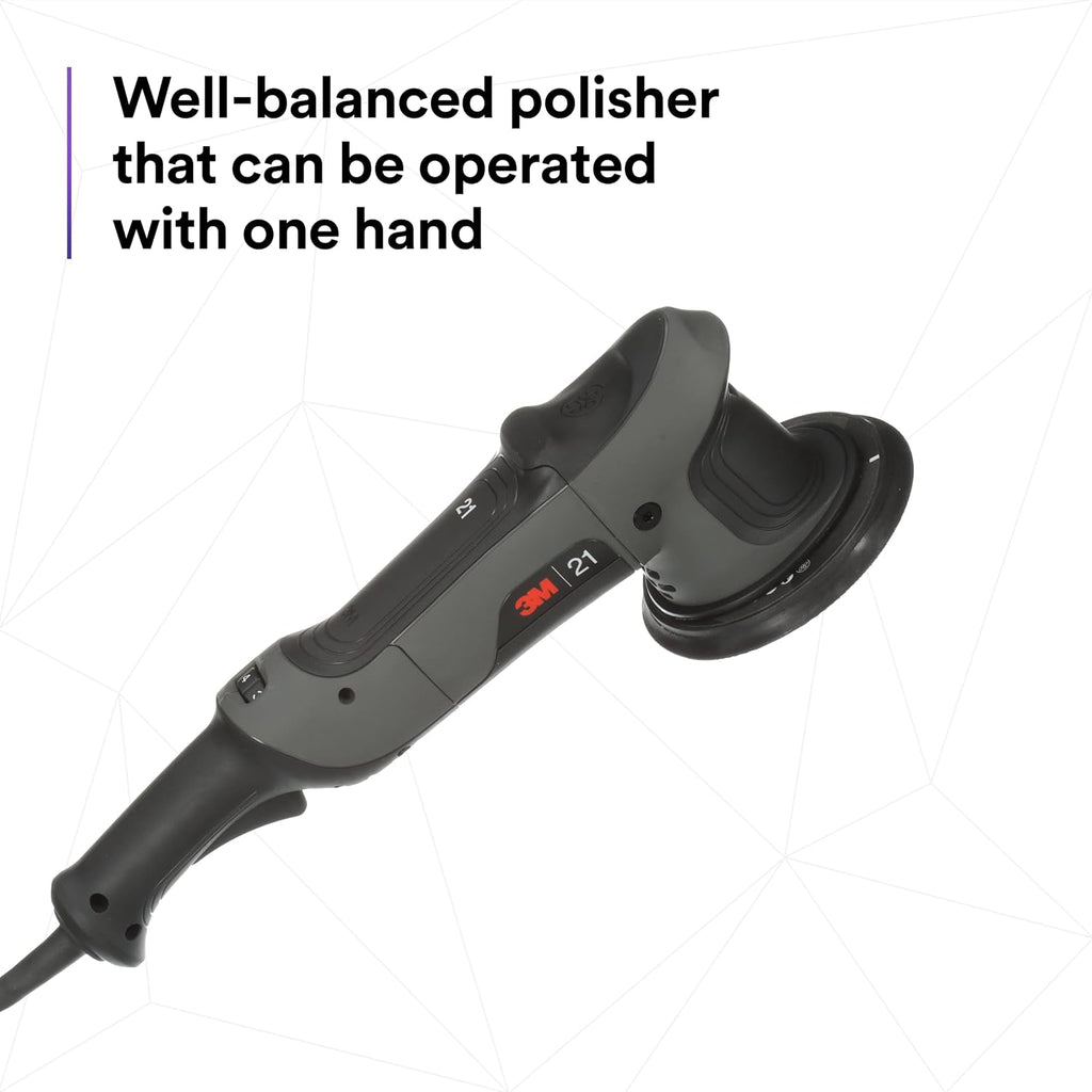 3M Perfect-It Random Orbital Polisher, 34101, 21mm, 120V/60Hz Variable Speed Control for Automotive Refinishing, Refining, Polishing