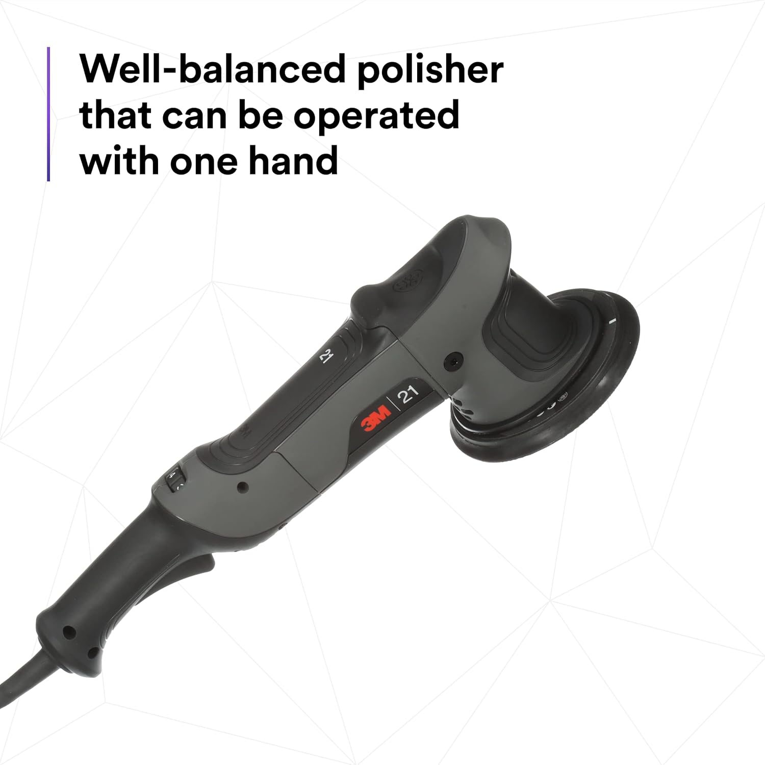 3M Perfect-It Random Orbital Polisher, 34101, 21mm, 120V/60Hz Variable Speed Control for Automotive Refinishing, Refining, Polishing