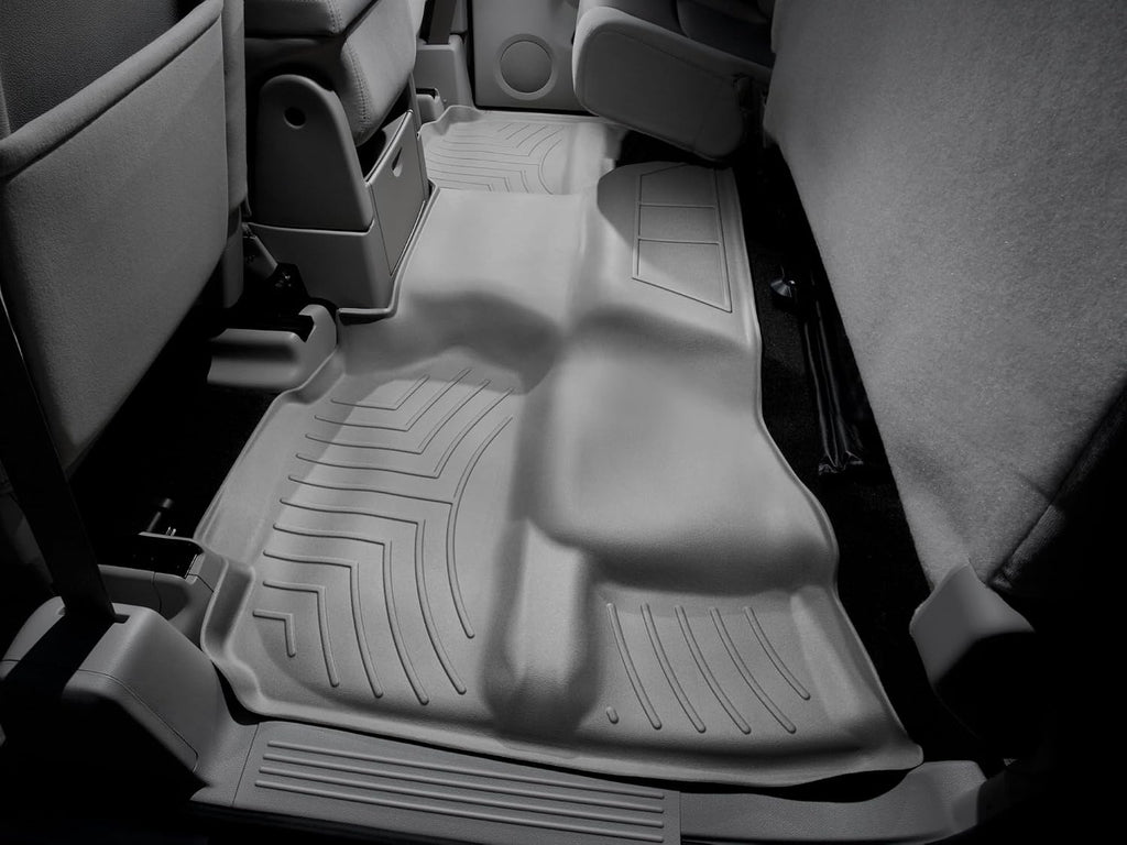 WeatherTech Custom Fit FloorLiners for GMC Sierra 1500, Silverado, Silverado - 2nd Row (460669), Grey