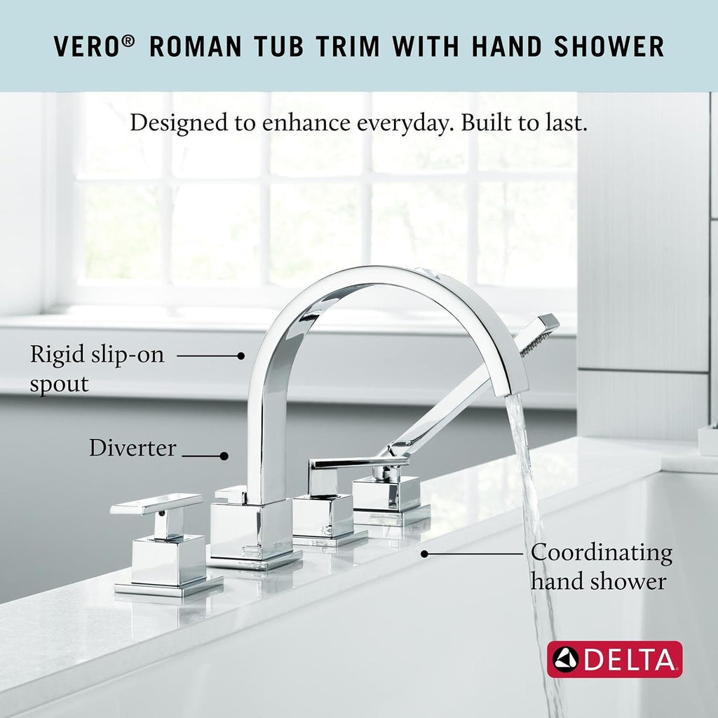 DELTA FAUCET T4753-RB Roman Tub, 8.75 x 26.00 x 8.75 inches, Venetian Bronze