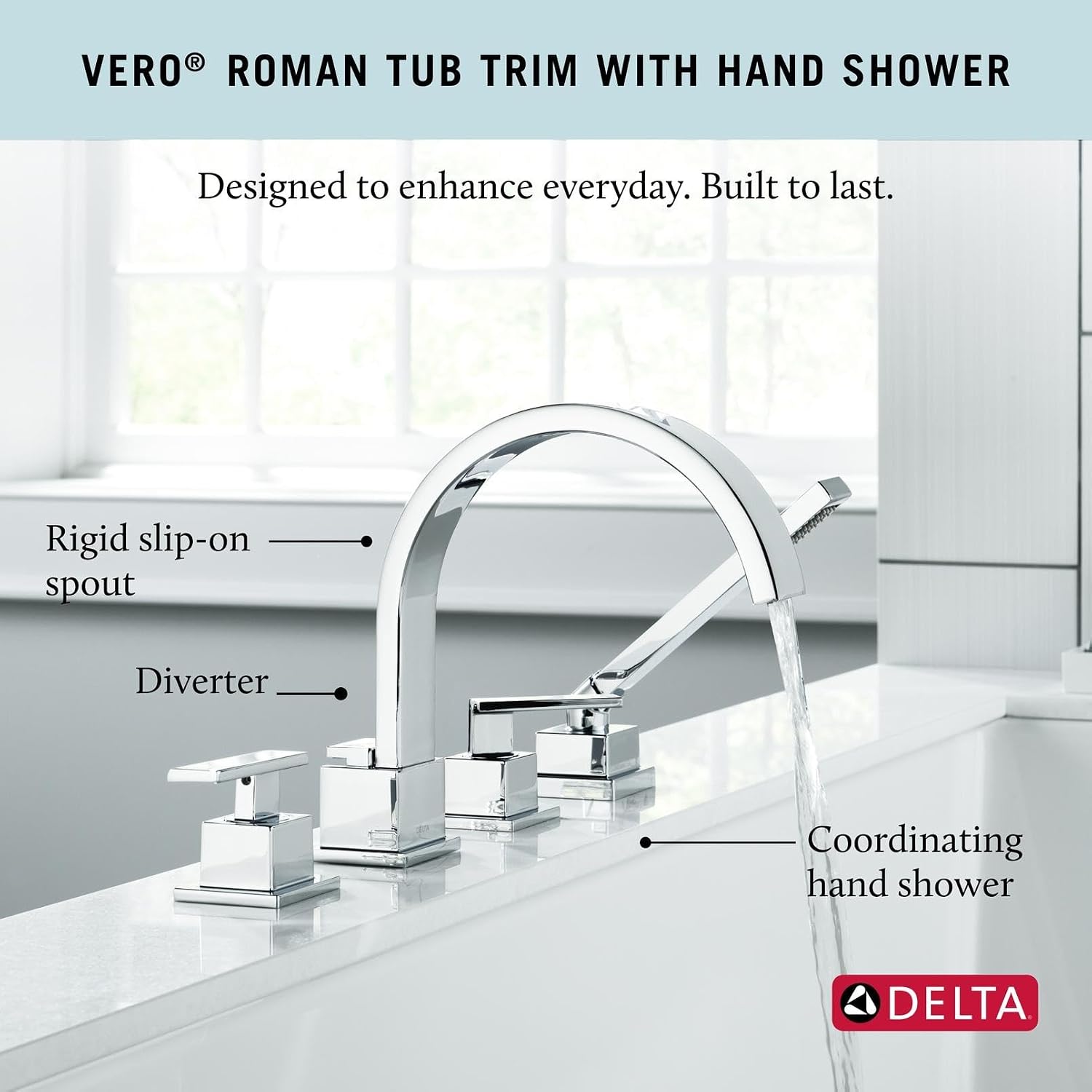 DELTA FAUCET T4753-RB Roman Tub, 8.75 x 26.00 x 8.75 inches, Venetian Bronze