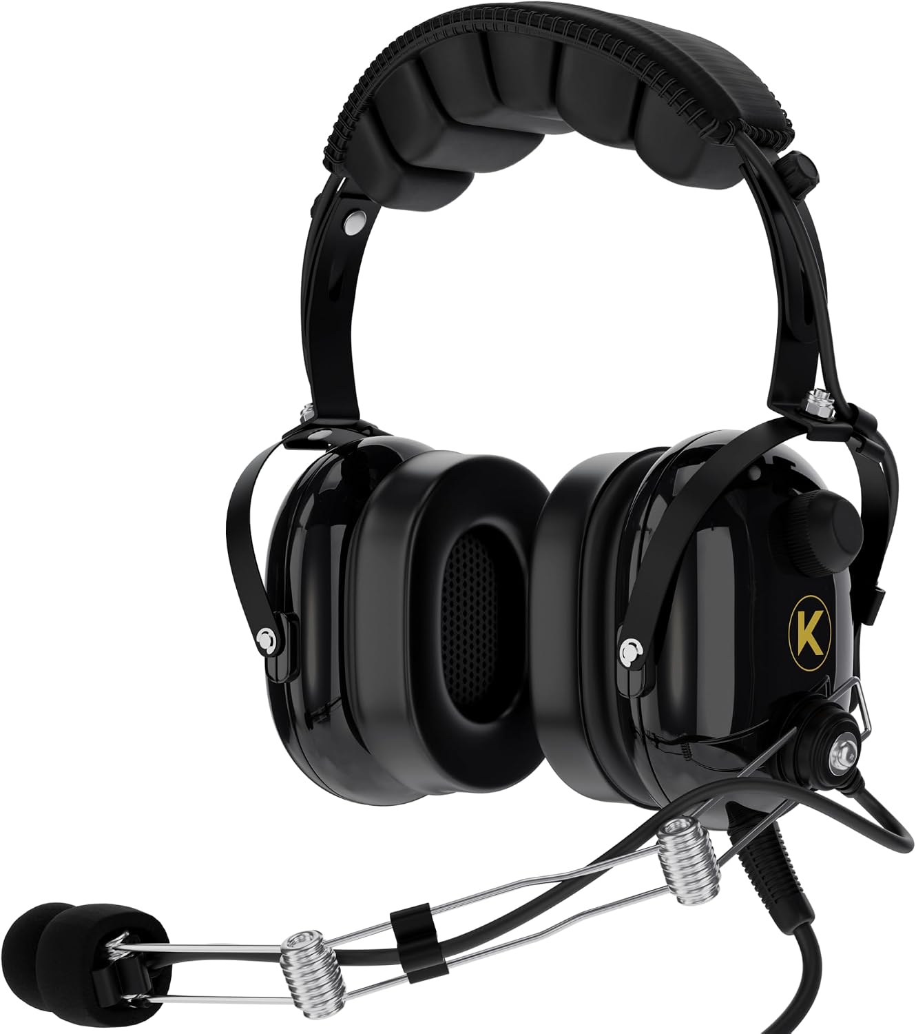P1 Aviation Pilot Headset for Student Pilots Flight Schools Flight Instructors Features 24 db PNR Rating, Noise Canceling Microphone, Acoustic Foam Ear Cups, AUX Port Input with GA Dual Plugs
