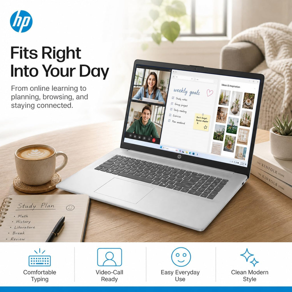 HP New Designed 17.3' FHD Business Laptop(2026/2027Edition), Powerful AMD Ryzen 5 7430U(Beats Core i7-1335U), 32GB RAM, 2TB PCIe, Wi-Fi 6, 14.5-Hour Battery Life, Windows 11 with MS 365 for Web