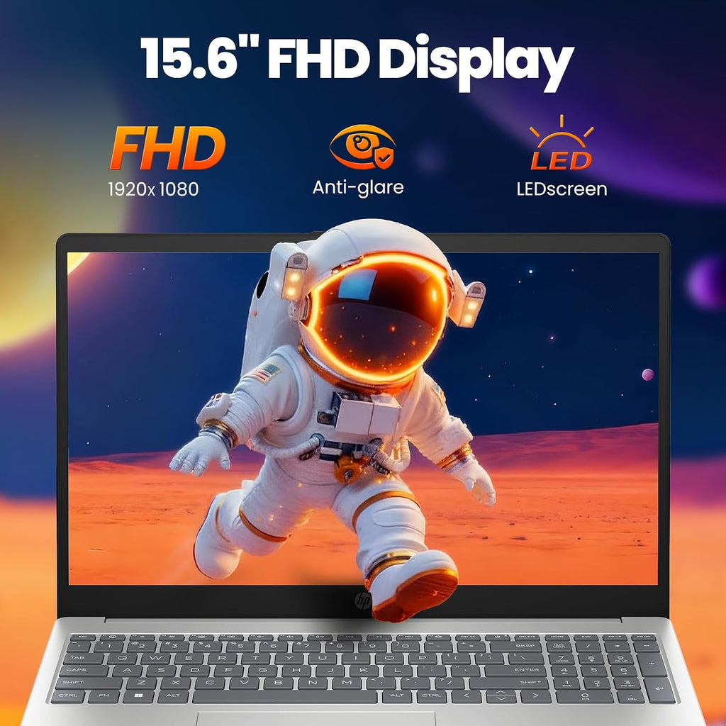 HP 250 G10 15.6' FHD Business Laptop Computer - Intel 10-Core i7-1355U Processor(Up to 5.0GHz), Intel Iris Xᵉ Graphics, 64GB RAM, 4TB SSD, HDMI, Webcam, Wi-Fi 6, Windows 11 Pro, w/Accessoires