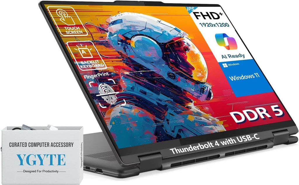 Lenovo Yoga 7i 2 in 1 Laptop Touchscreen, 16' FHD+ 360 Foldable Touch Screen Convertible, Intel Core Ultra 7, 16GB DDR5 RAM 1TB SSD, Windows 11|Backlit|Fingerprint|YGYTEaccessory