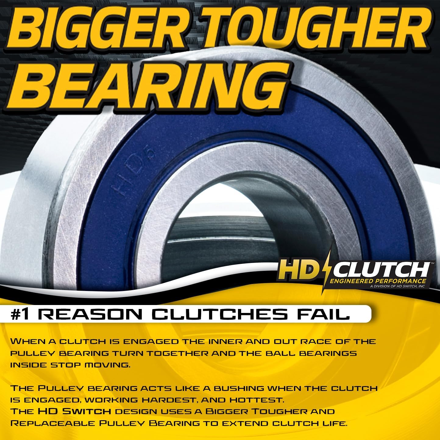 HD Switch High Torque 130ftlb (OEM 105) BIGBearing Solid Steel Billet Pulley Electric PTO Clutch for Exmark 135-2498 5219-229 5219229 Staris E