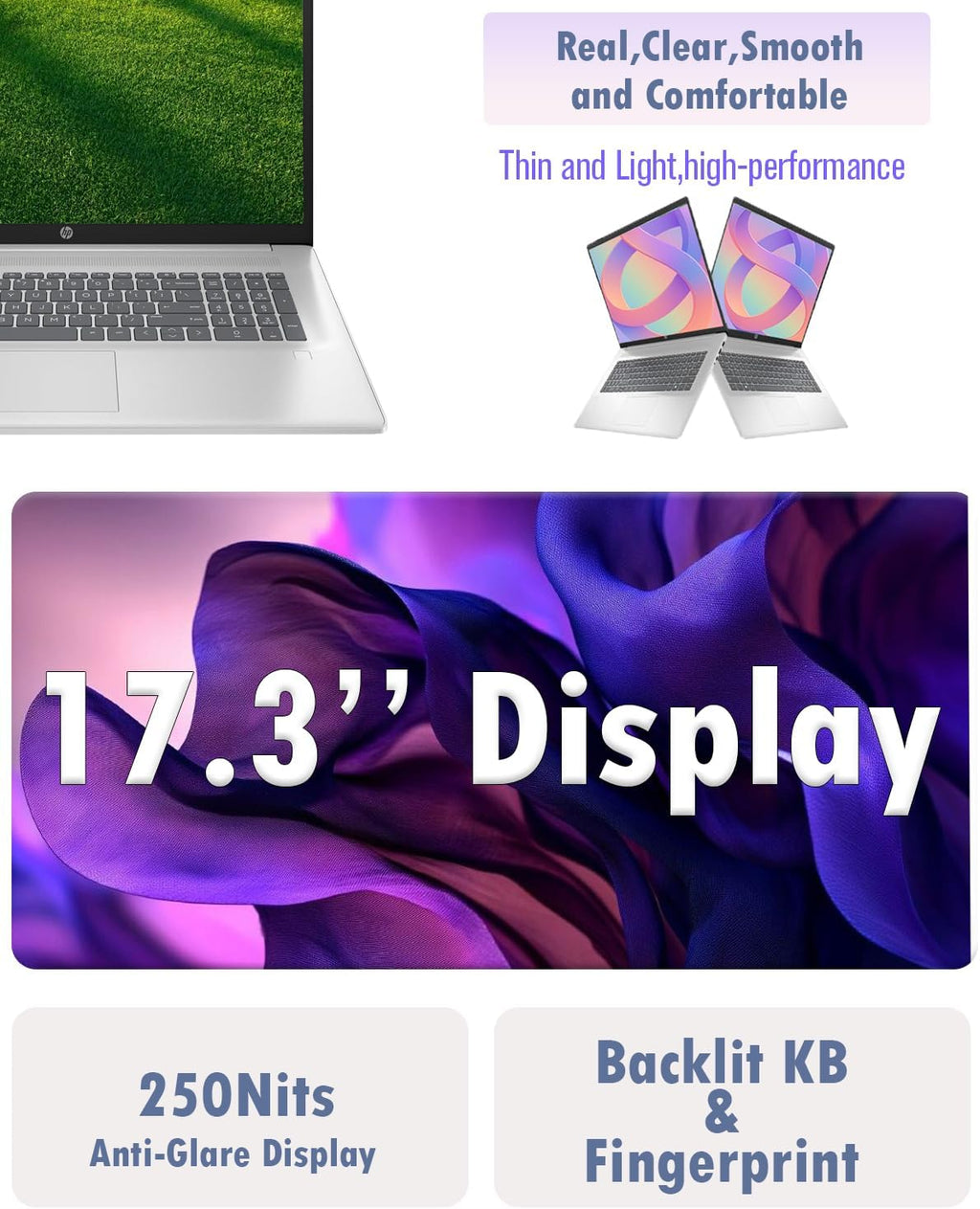 HP Flagship 17 Laptop Computer, Intel 10-Core i5-1334U, Backlit Keyboard, 20GB RAM, 1TB SSD, Windows 11Pro, Fingerprint Reader, 17.3 inch Anti-Glare Display, Fast Charge, Wi-Fi 6, w/Accessories