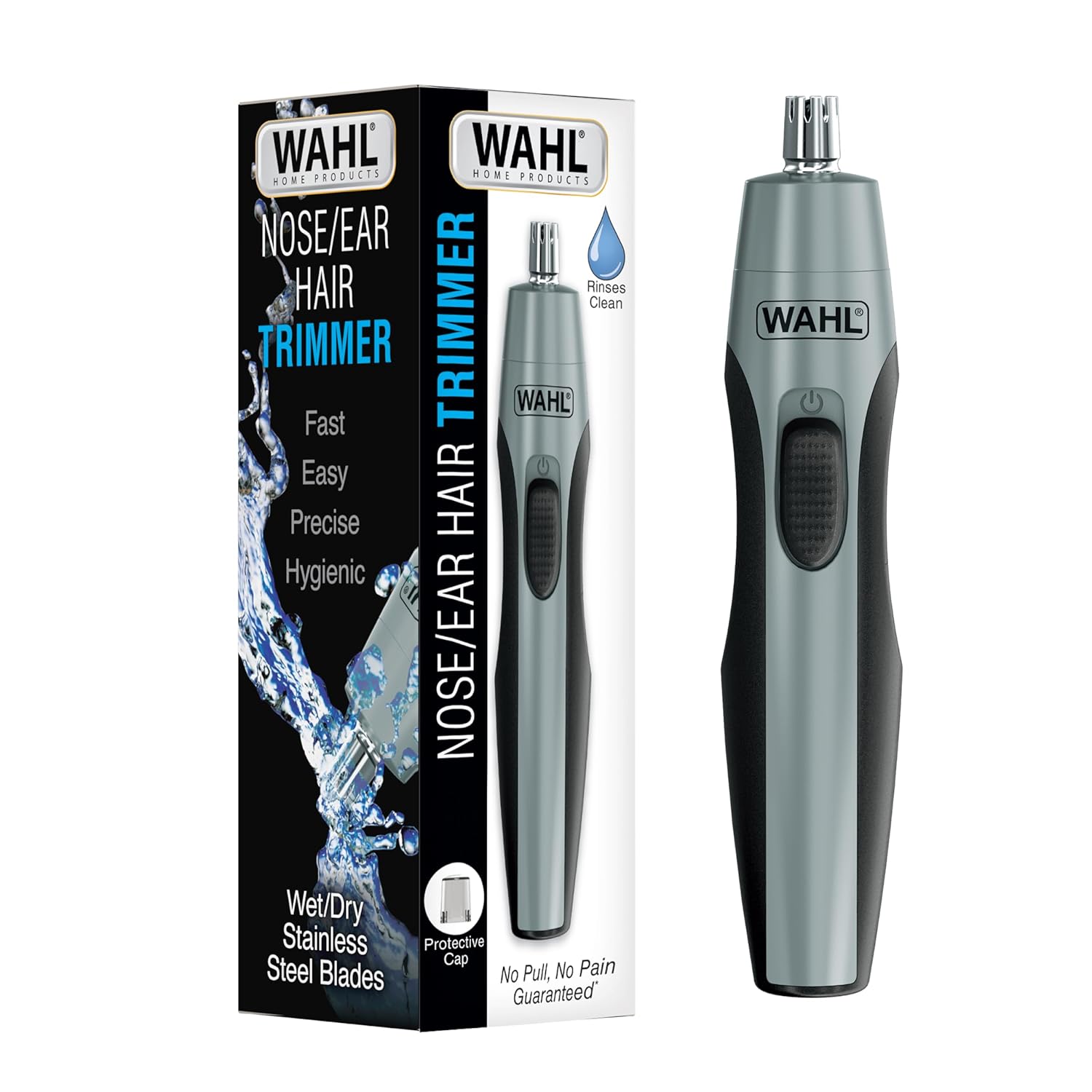 Wahl Clipper Battery Operated, Precision Ear and Nose Hair Trimmer for Men, Hygienic Nose Trimmer with Rinseable Blade for Easy Cleaning, Perfect for Travel – Model 3026462 (Pack of 12)