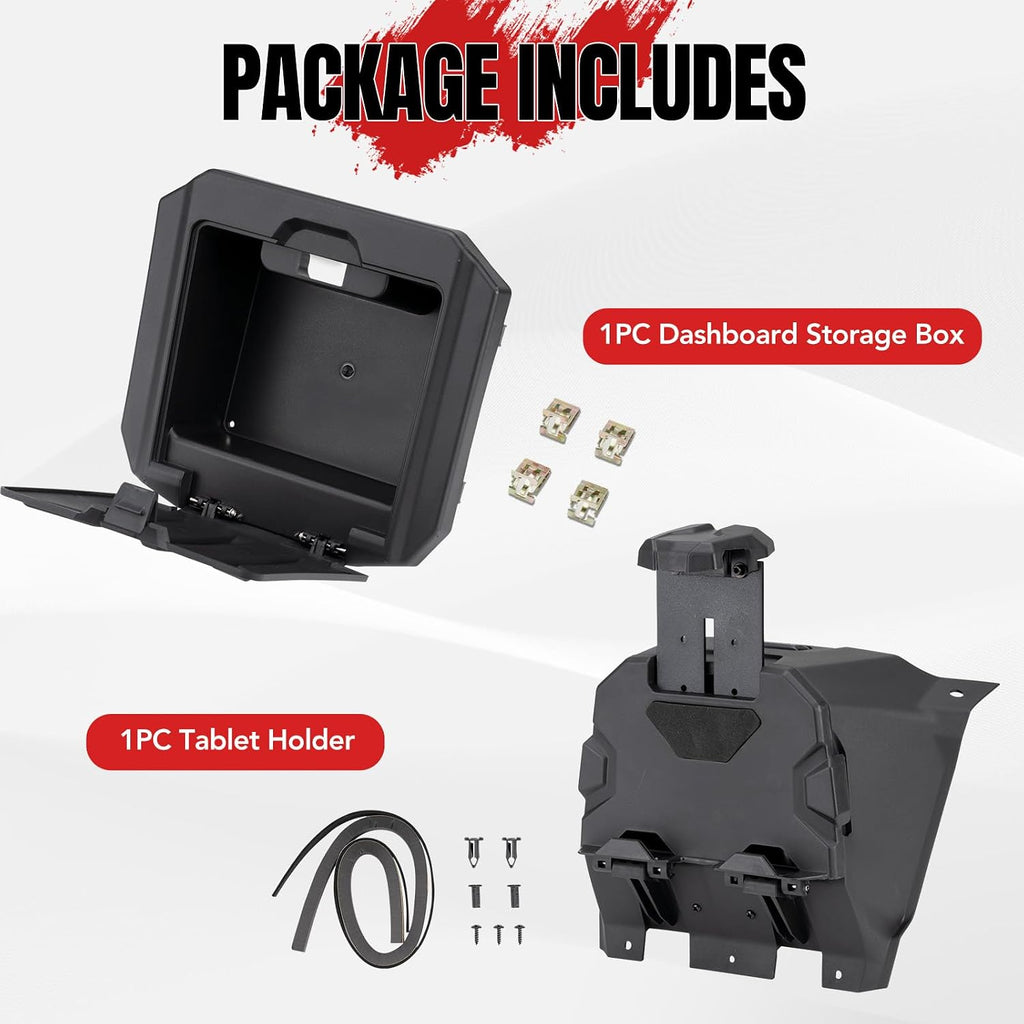A & UTV PRO Tablet Holder& Center Console Dashboard Storage Box for 2020 2021 2022 2023 2024 Polaris RZR PRO XP/XP4, 2022 2023 RZR PRO R/Turbo R, GPS Phone Ipad Mount Holder Organizer Tray Accessories