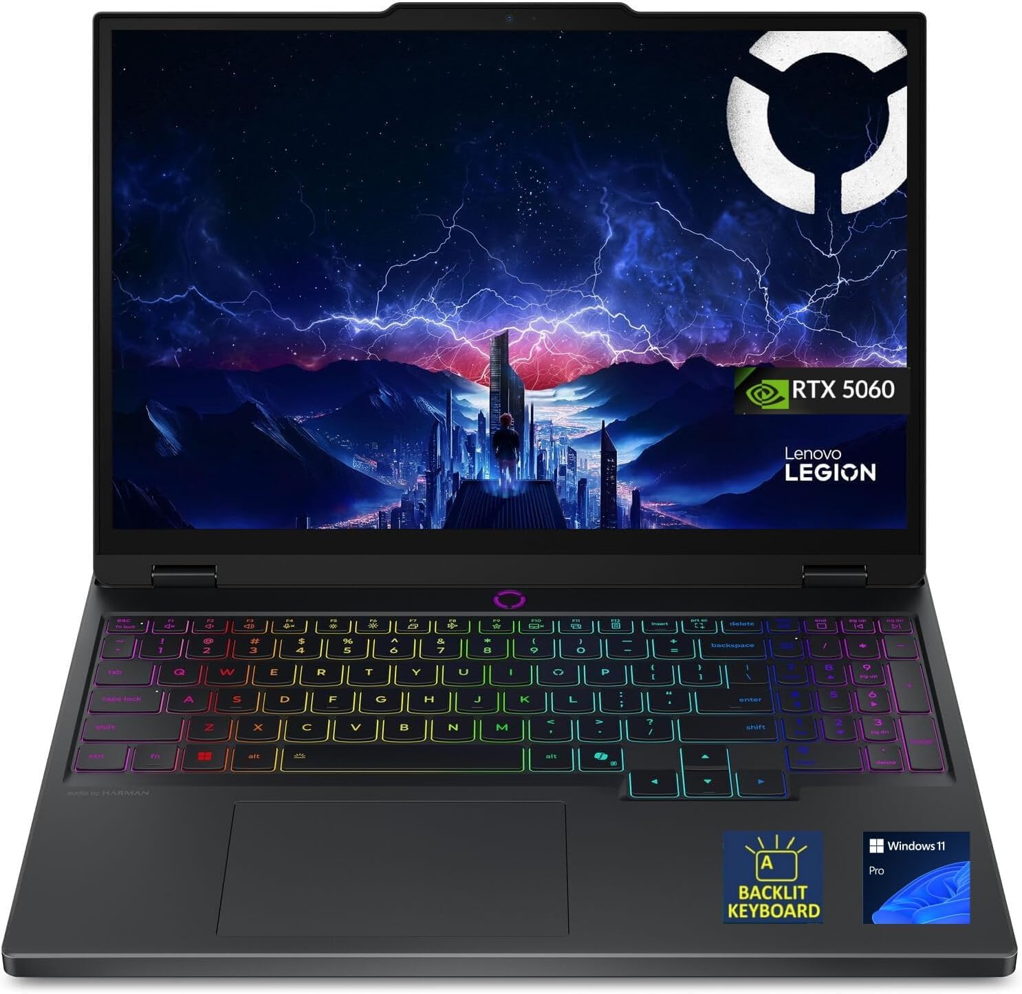 Lenovo Legion 5i, AI Gaming Laptop, Intel Ultra 9 275HX, 16' WQXGA (2560x1600)，240Hz,500 nits, 32GB DDR5, 2TB SSD, NVIDIA RTX 5060, 5MP Camera,Backlit Keyboard, Wi-Fi 7, Win 11 Pro -Gray