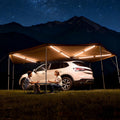 VEVOR 270 Degree Awning with Bulit-in LED Light 3 Colors, 117 sq.ft Driver Side Vehicle Awning, UV50+ Waterproof Car Side Awnings, All-Weather Overland Awnings Car Shelter for SUV Truck Camping