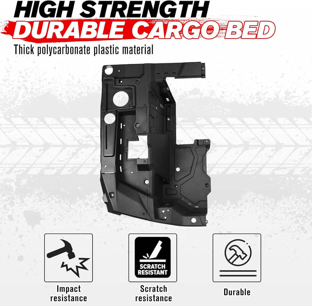 A & UTV PRO Left Side Rear Box Section for Polaris RZR XP 1000/ XP 4 1000 / XP Turbo/XP 4 Turbo 2014-2023, Combined Rear Luggage Storage Bed Box Accessories, Replace # OEM 5454271, LH,Black