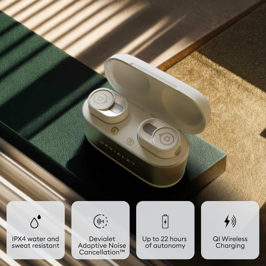 Devialet Gemini II - True Wireless Earbuds - for Daily Music & Commute Sound - Noise Cancellation - Comfort Fit (LP)