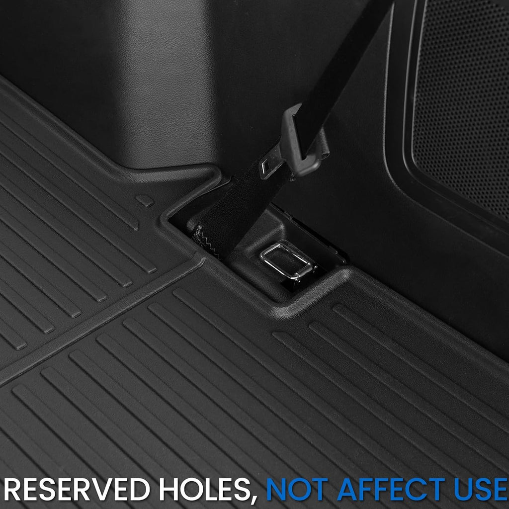 Floor Mats Cargo Mat Set for 2015-2019 Ford Explorer 7 Seats, Extra Sub-Trunk Mat and Door Sill Guards, All Weather TPE Floor Liners Cargo Liner Trunk Lower Mat Accessories