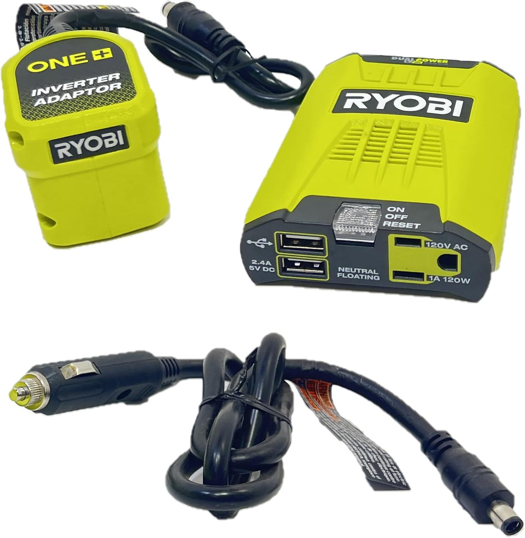 Ryobi 18-Volt Camping Kit - with Clamp Fan, Flashlight, Inverter, (1) 4Ah Battery and Charger (Bulk Packaged), Green | Ryobi Camping Kit