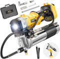 DIYtoolifz Cordless Grease Gun Compatible with DeWalt 20V Battery, 12000PSI High-Pressure with 2-in-1 Rotating Handle, 39.4' Hose & 4 Couplers for Bulk & Cartridge Grease (Tool Only)