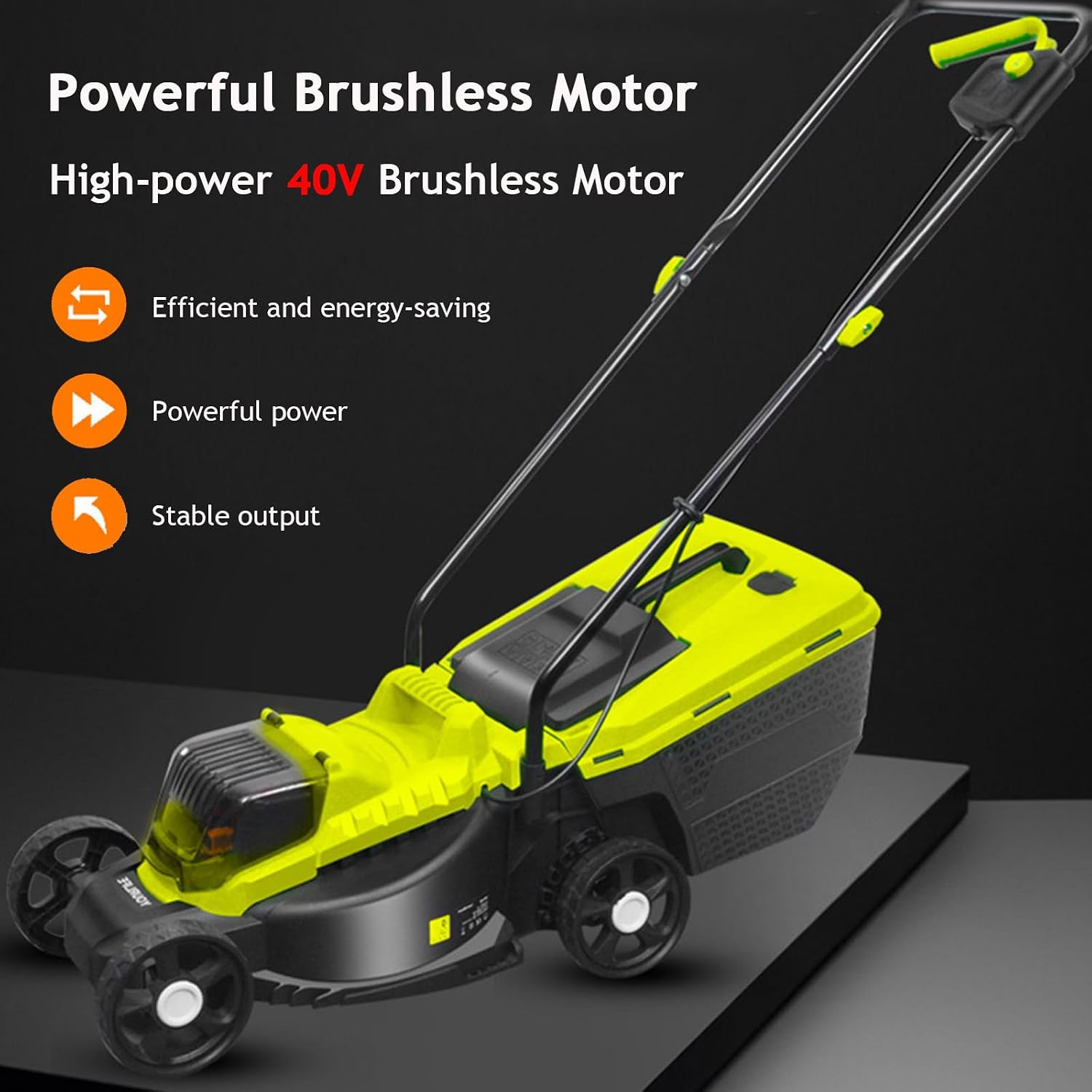 Electric Lawn Mower for Yards, 40V Self-Propelled Lawn Mower Cordless with 3-Position Height Adjustment, 2x4.0Ah Lithium Battery, Lawn Dethatcher for Lawns & Garden