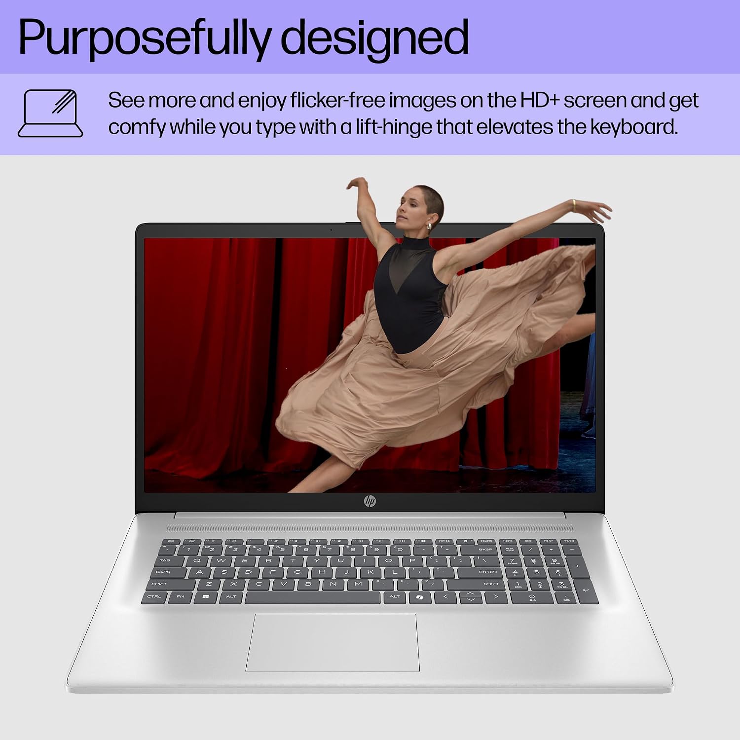 HP 17 Laptop Computer, 17.3' HD+ Touchscreen (1600x900), AMD Ryzen 5 7430U (6-Core), 32 GB RAM, 2 TB SSD, AMD Radeon Graphics, Wi-Fi 6, Bluetooth 5.4, HD Webcam, Fast Charge, Copilot Key, Win 11 Pro