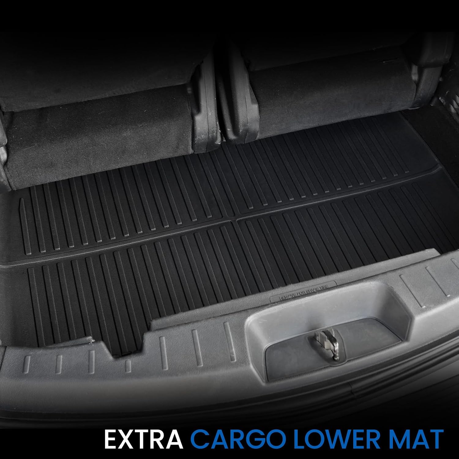 Floor Mats Cargo Mat Set for 2015-2019 Ford Explorer 7 Seats, Extra Sub-Trunk Mat and Door Sill Guards, All Weather TPE Floor Liners Cargo Liner Trunk Lower Mat Accessories
